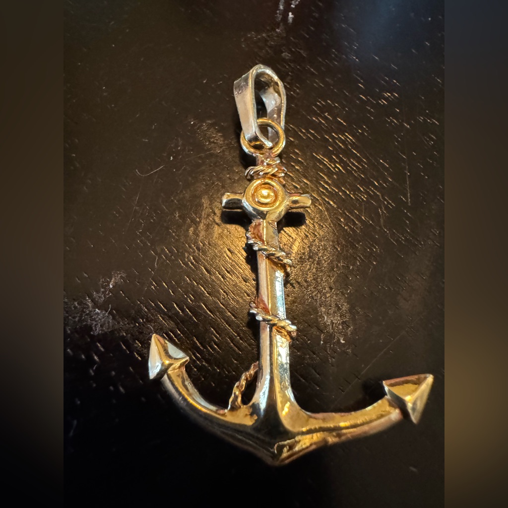 10k Gold Anchor Pendant